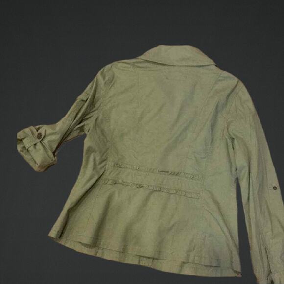 Ladies Dress Barn olive green barn jacket or top - Picture 2 of 9